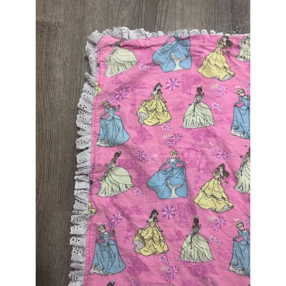 Vintage 90s Disney Princes Pink Fleece Throw Blanket For Toddler 50 x 40 - Picture 7 of 14